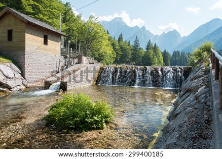 Mountain rivers , water games - dams