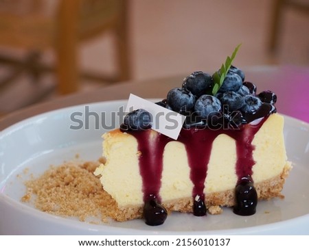 Similar – Foto Bild Cheesecake mit Heidelbeeren