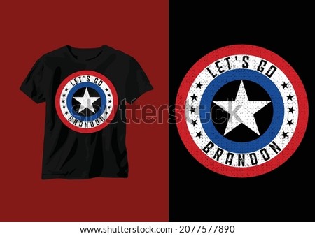Let's go Brandon T-shirt design. USA grunge flag t shirt design. Vector Stok fotoğraf © 