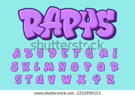 Pop Alphabet Graffiti text vector Letters