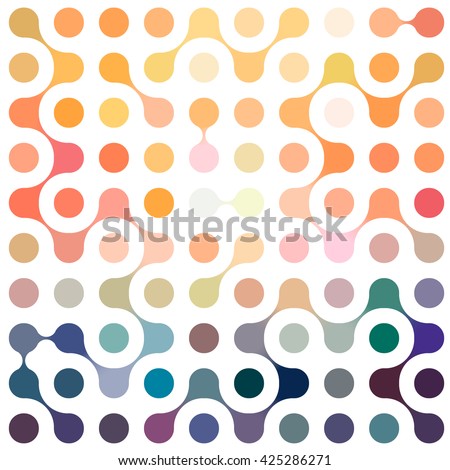 multicolor molecules seamless pattern vector eps10