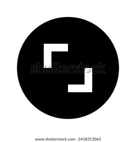 Expand Arrow Circular Black Icon
