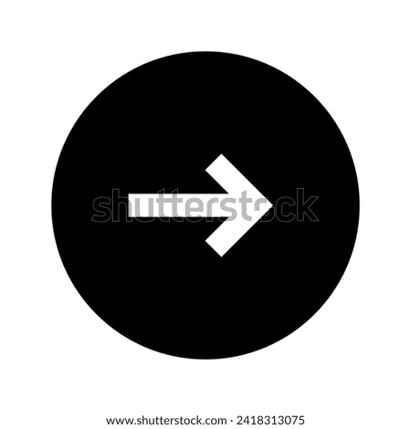 Right Arrow Circular Black Icon