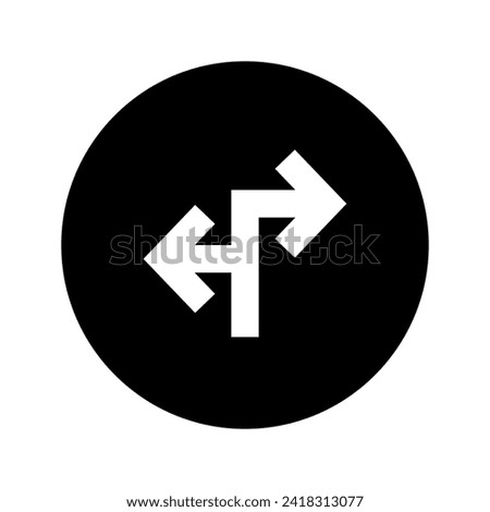 Reverse Left Right Arrow Circular Black Icon