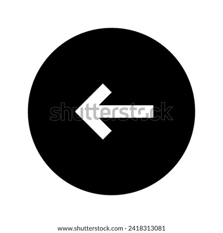 Left Arrow Circular Black Icon