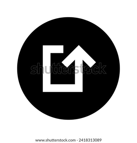 Upload Arrow Circular Black Icon