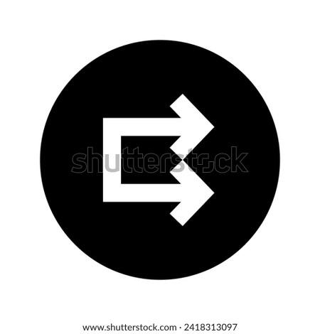 Spin Right Arrow Circular Black Icon