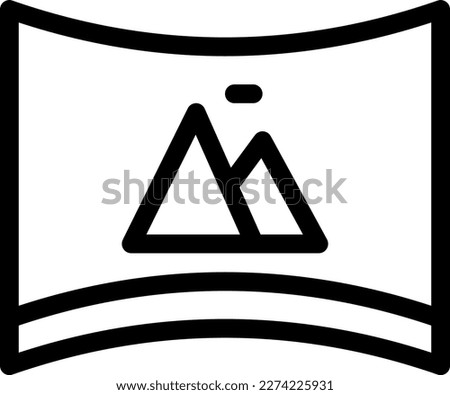 wide angle Vector illustration on a transparent background. Premium quality symbols. Thin icons for concept and graphic design.