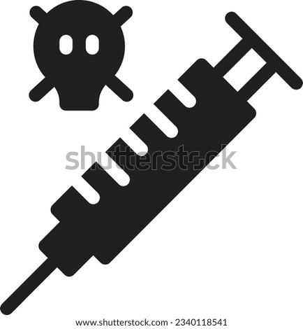 syringe Vector illustration on a transparent background.Premium quality symmbols.Glyphs vector icon for concept and graphic design.
