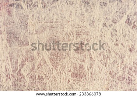 Retro sepia toned leather sheet textured abstract bright background, rough surface material in horizontal orientation, nobody.