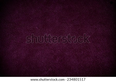 Dark purple leather sheet texture abstract, maroon gloomy tinted leather imitation, crumpled material surface background in horizontal orientation, nobody.