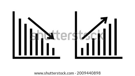 ascending and descending graph on a white background