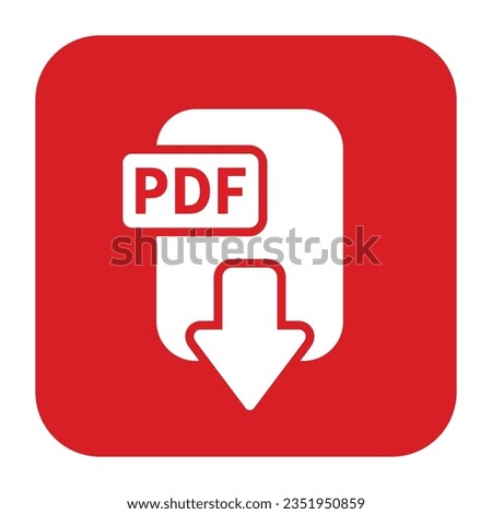 pdf download icon on white background