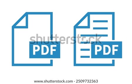 pdf file icon on white background