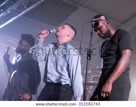 The Engine Rooms Southampton - April 9 2015: Mercury prize winners,  Young Fathers performing at the Engine Rooms, Southampton, April 9, 2015 in Southampton, Hampshire, UK