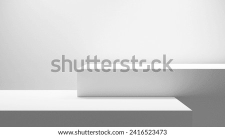 Image, Stock Photo Shot of a Geometric Architecture. View of a square, the sky and buildings.