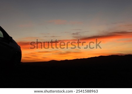 Similar – Image, Stock Photo Dark mountain range under cloudy sky in twilight