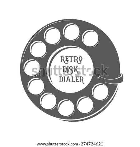 Vector retro disk dialer