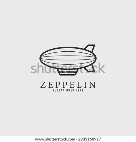classic zeppelin logo minimalist style