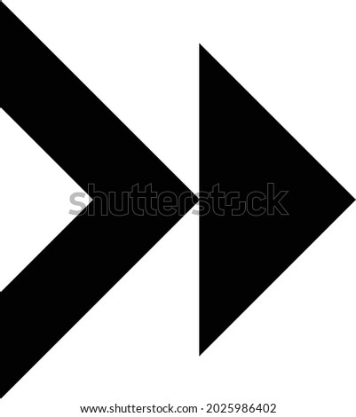 Two arrow heads like a tent.  combined black rectangle with three arrow heads.  
