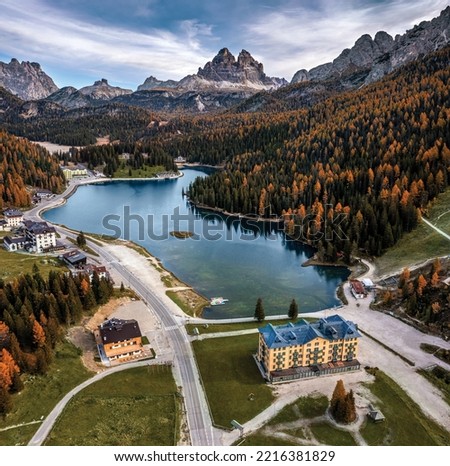 Similar – Image, Stock Photo Sunrise at the Auronzo hut