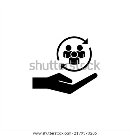 An inclusive workplace. Employee’s Protection Filled Outline icon vector illustration. eps 10