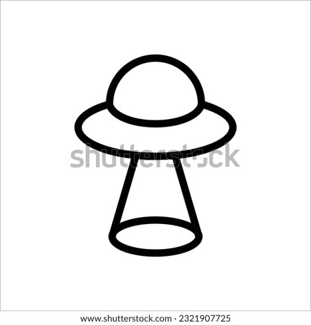 vector ufo icon illustration isolated on White background, ufo icon Eps10. ufo icons graphic design vector symbols.