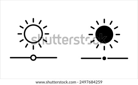 Contrast icon set,  adjust contrast icon. Signs and symbols on white background