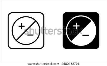 Contrast icon set,  adjust contrast icon. Signs and symbols on white background