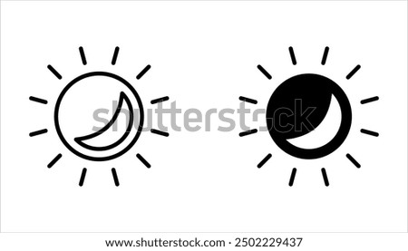 Contrast icon set,  adjust contrast icon. Signs and symbols on white background