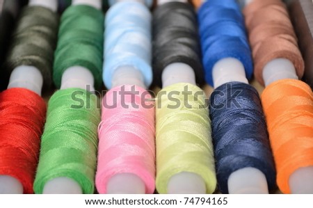 Multi-colored threads for embroidery