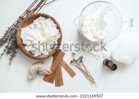 Similar – Image, Stock Photo Lavender Soy Candle