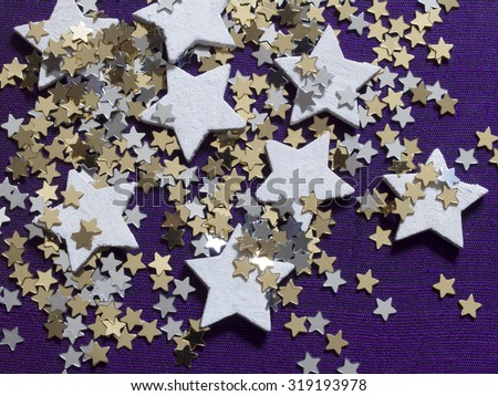 shiny background with stars, holiday decoration,