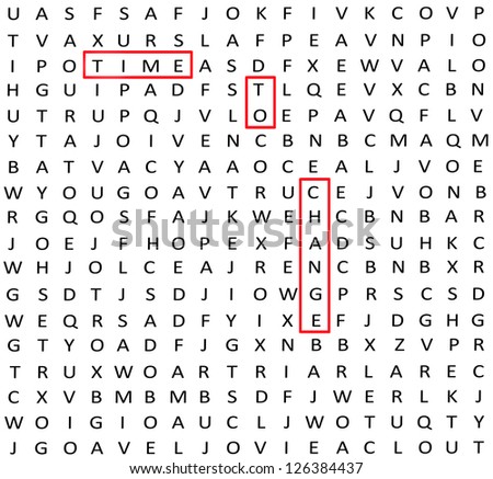 A word search puzzle with the words TIME TO CHANGE circled making a great concept.