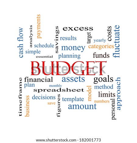 Budget Word Cloud Concept with great terms such as categories, goals, assets and more.