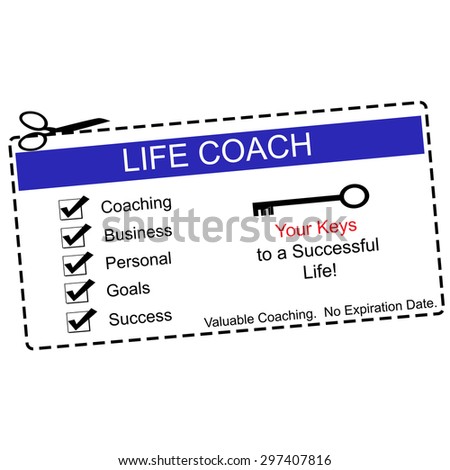 Life Coach Coupon Blue and White making a great concept