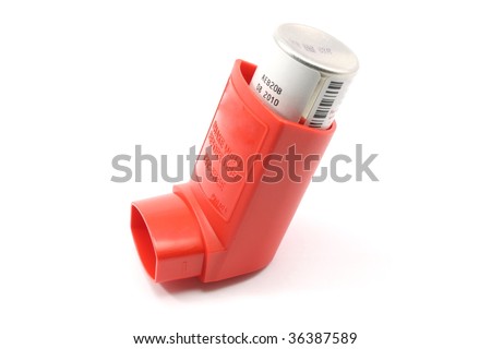 Red Asthma Inhaler Stock Photo 36387589 : Shutterstock