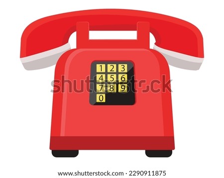 
Landline Phone, Flat design Telephones