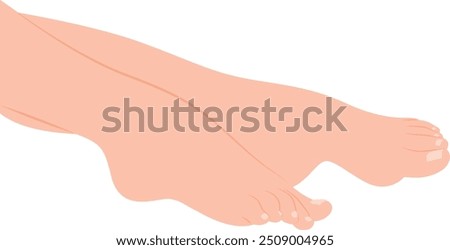 Beautiful woman feet, Beauty salon and foot bath,  healthy skin, toenails, body part, human body anatomy elements