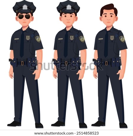 Police officer, Police in uniform, investigation of crimes and protection of the lives of citizens