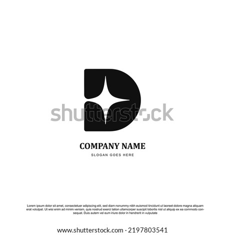 Premium letter D logo design vector illustration