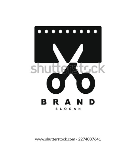 Creative cut film behind the scene studio logo design concept