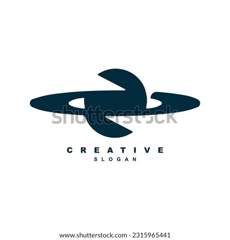 Saturn galaxy planet logo design vector for your brand or business