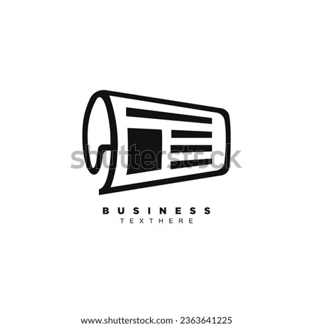 Abstract news letter or newspaper logo design vector