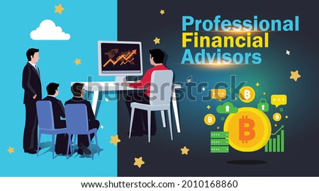 Golden Bitcoin blockchain technology isometric concept suitable for future technology banner or or cover. Isometric vector illustration
