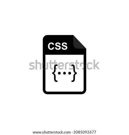black color icon - icon file format css type , vector art and illustration