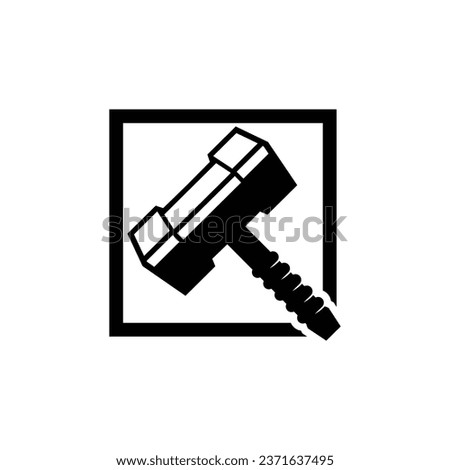 box hammer design. vector logo
