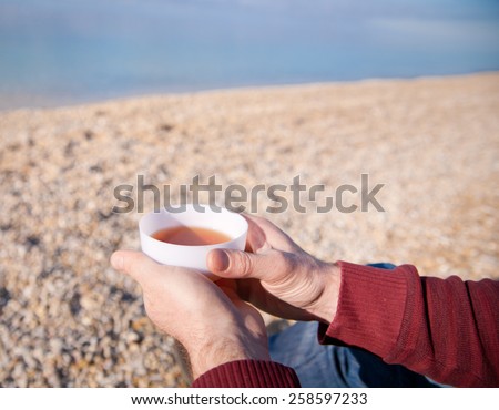 Drink tea by the sea