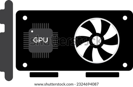 Vector illustration style is flat iconic symbols. Gpu Card icon. graphics processing unit icon vector