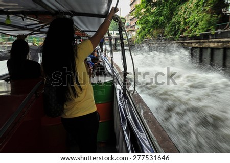 public transport of the people in Bangkok Thailand /  exciting peoples's transport  /  most famous public transport for Bangkok residents